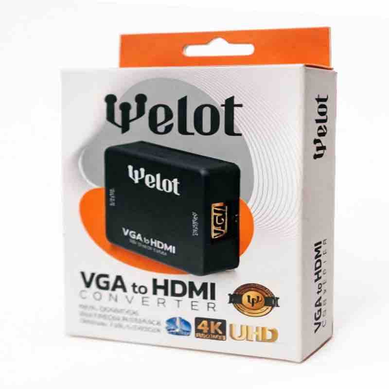 تبدیل VGA به HDMI مدل ویلوت (WELOT) با خروجی صدا و Mini-USB — تصویر ۲