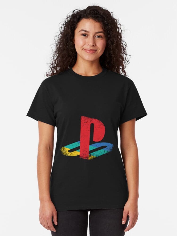 تی شرت گیمی طرح Playstation Logo — تصویر ۲