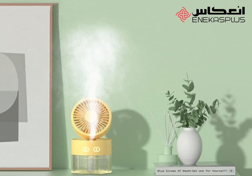 پنکه مدل بخور سرد USB مدل spray fan — تصویر ۳