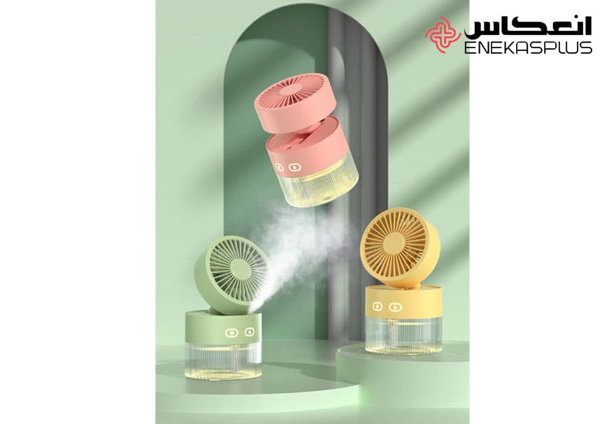 پنکه مدل بخور سرد USB مدل spray fan — تصویر ۷