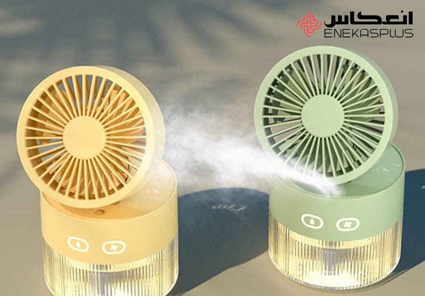پنکه مدل بخور سرد USB مدل spray fan — تصویر ۵