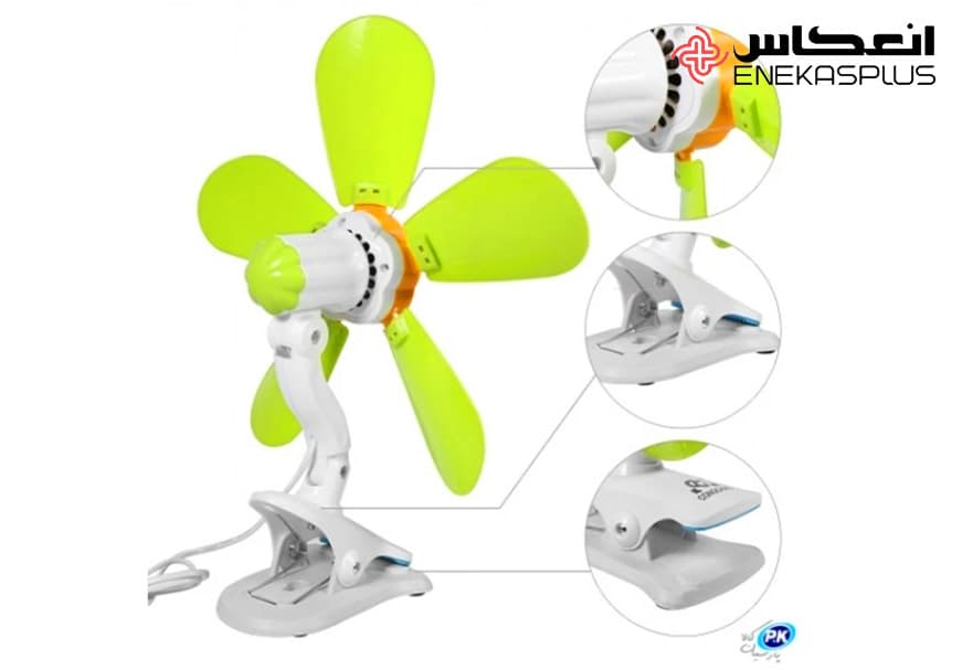 پنکه رومیزی و کلیپسی طرح گل ۵ پره — تصویر ۷