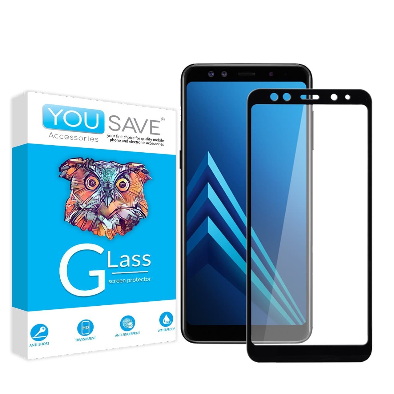 گلس تمام صفحه یوسیو مناسب برای گوشی سامسونگ Galaxy A8 — تصویر ۲