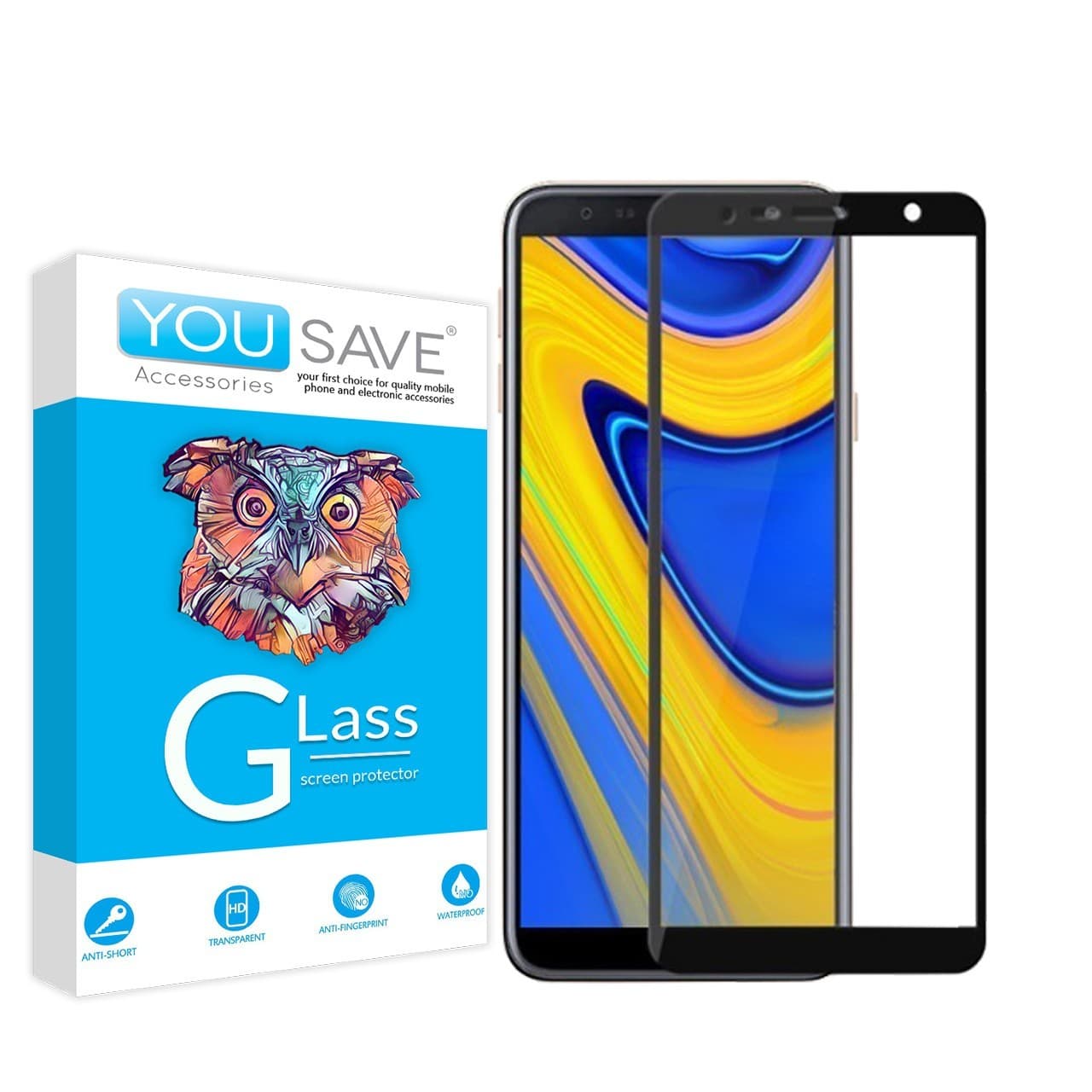 گلس تمام صفحه یوسیو مناسب برای گوشی سامسونگ Galaxy J4 — تصویر ۳