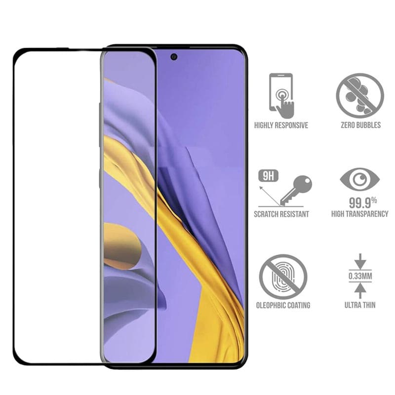 گلس تمام صفحه یوسیو مناسب برای گوشی سامسونگ Galaxy A71 — تصویر ۲