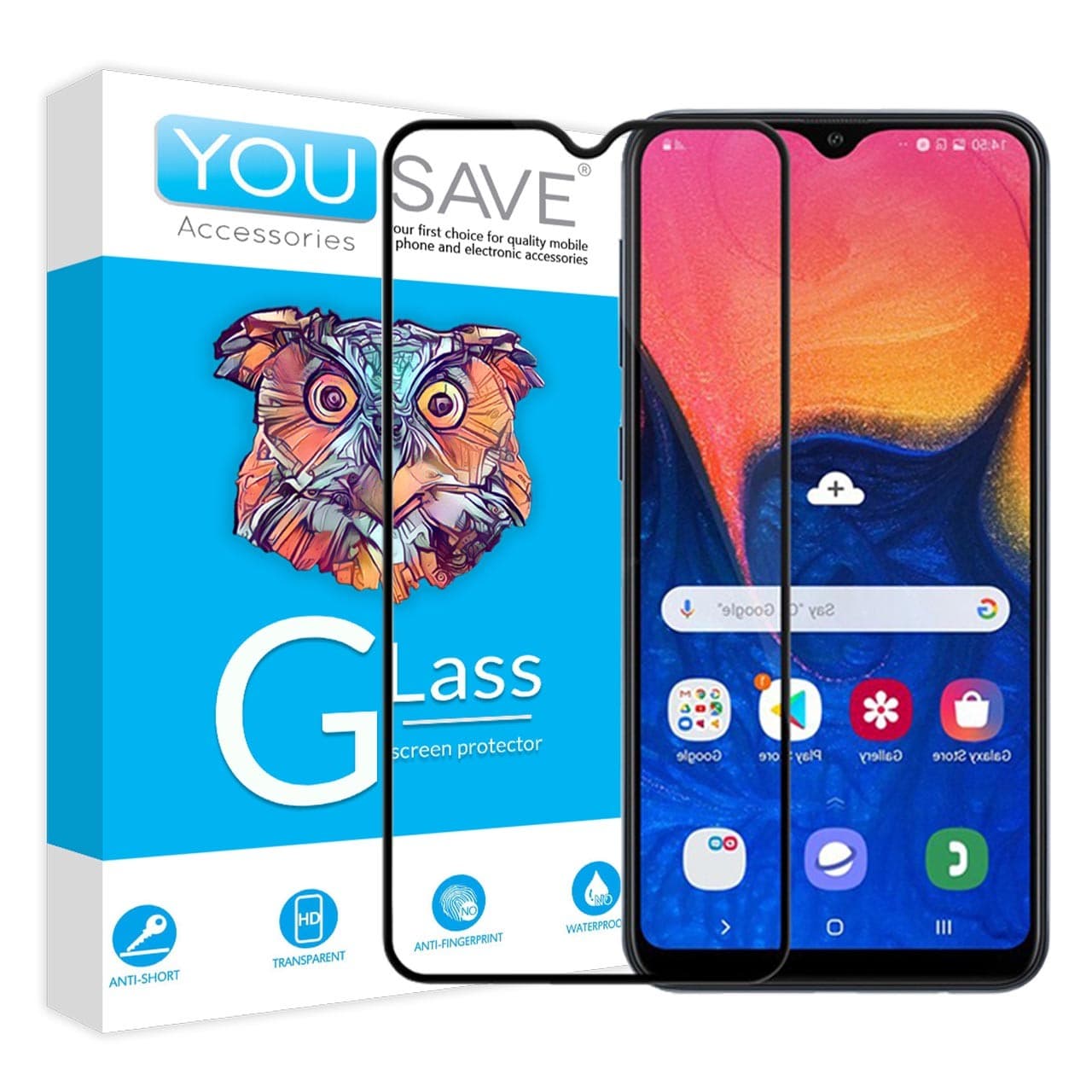 گلس تمام صفحه یوسیو مناسب برای گوشی سامسونگ Galaxy A10/A10s