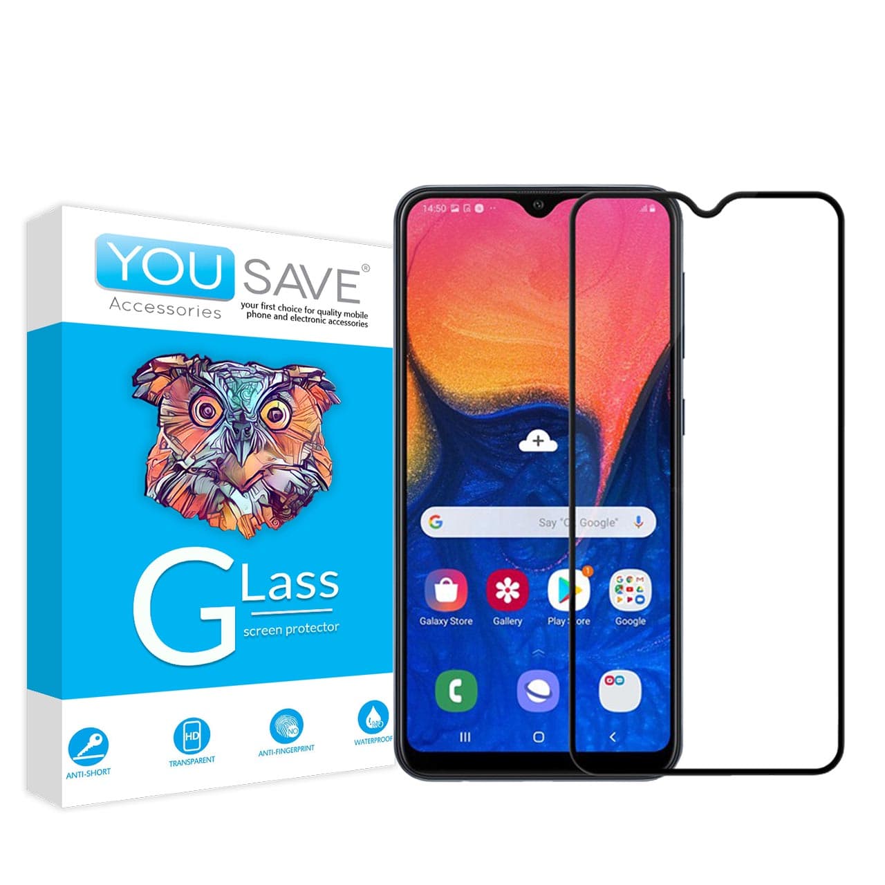 گلس تمام صفحه یوسیو مناسب برای گوشی سامسونگ Galaxy A10/A10s — تصویر ۴