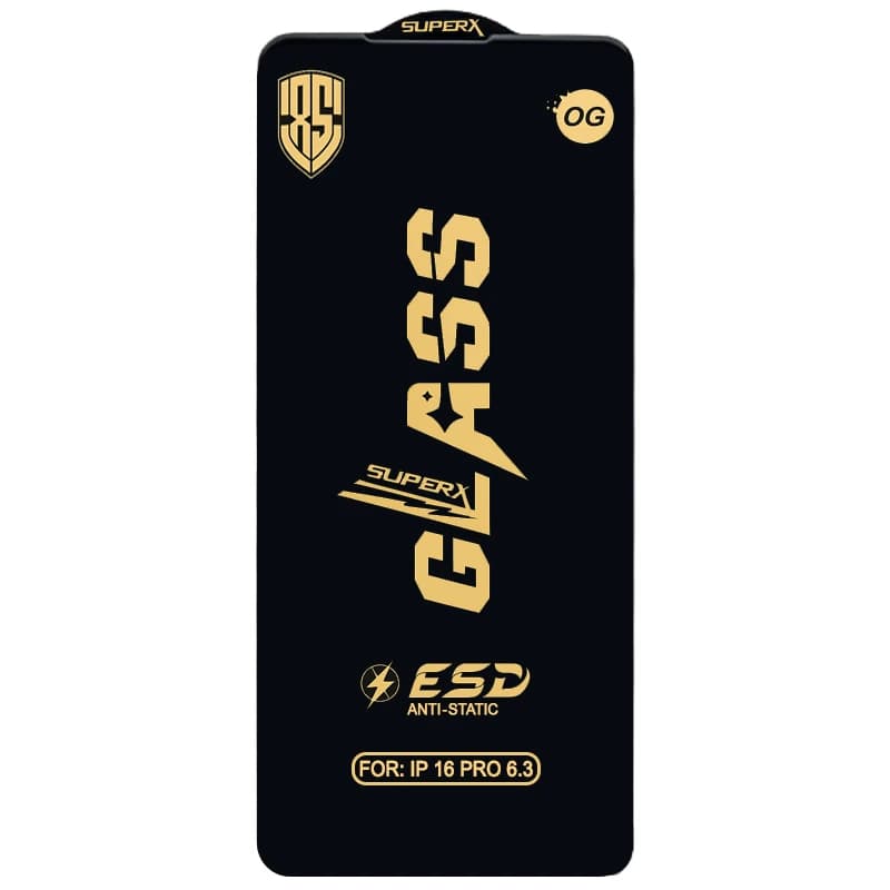 گلس گوشی آیفون 16 پرو (گلس شیشه ای Anti Static مدل OG Super X)
