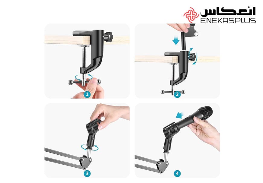 پایه میکروفون بازویی حرفهای قابل تنظیم NB-39 — تصویر ۵