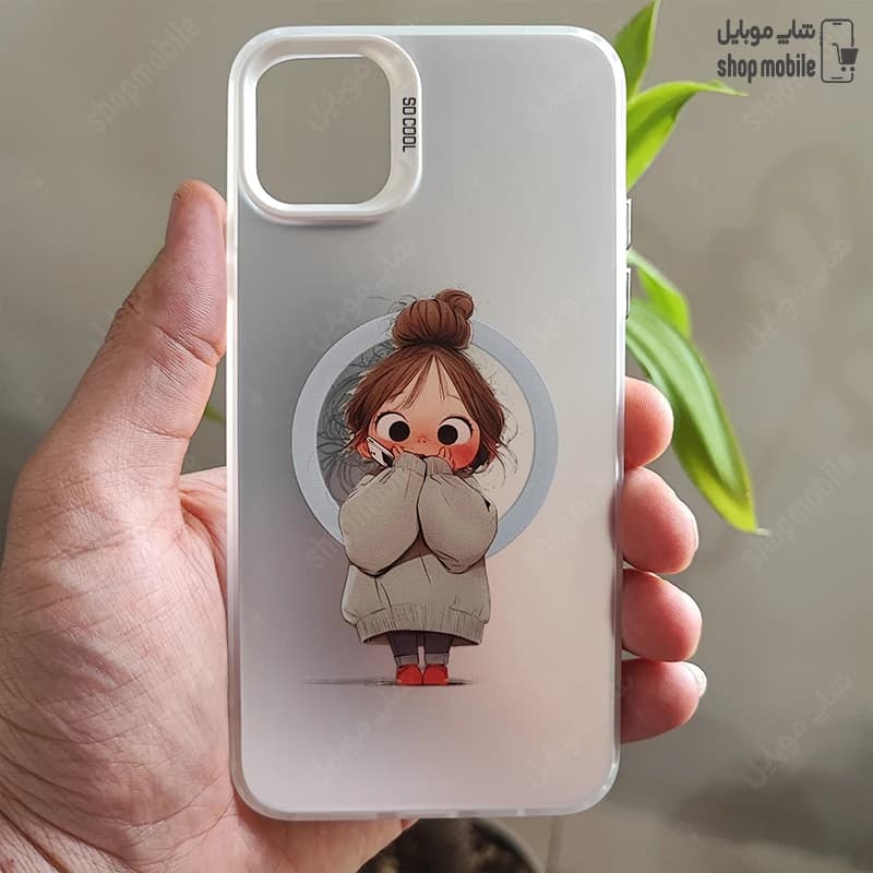 قاب گوشی آیفون 11 پرو مکس (کاور سوکول طرح مگ سیف مدل دختر ذوق زده)