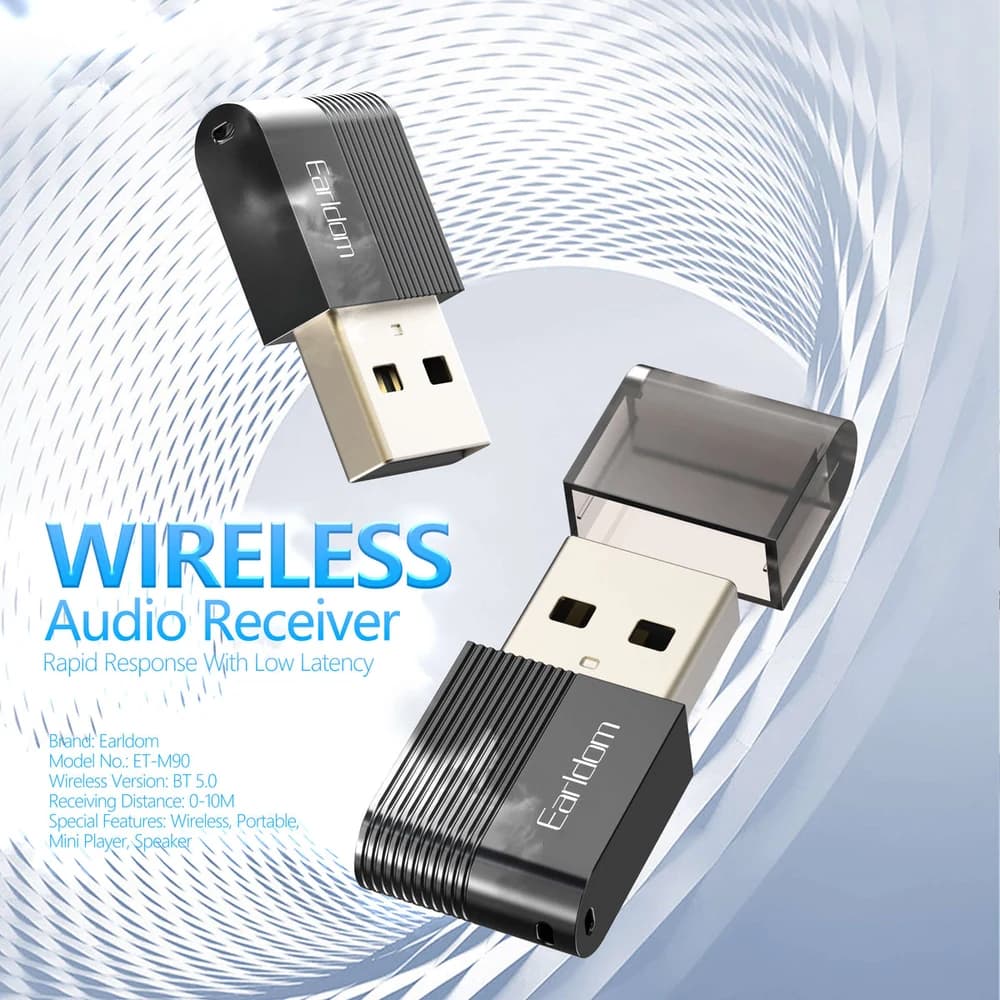 گیرنده بلوتوث Earldom مدل ET-M90 با USB و خروجی AUX — تصویر ۶