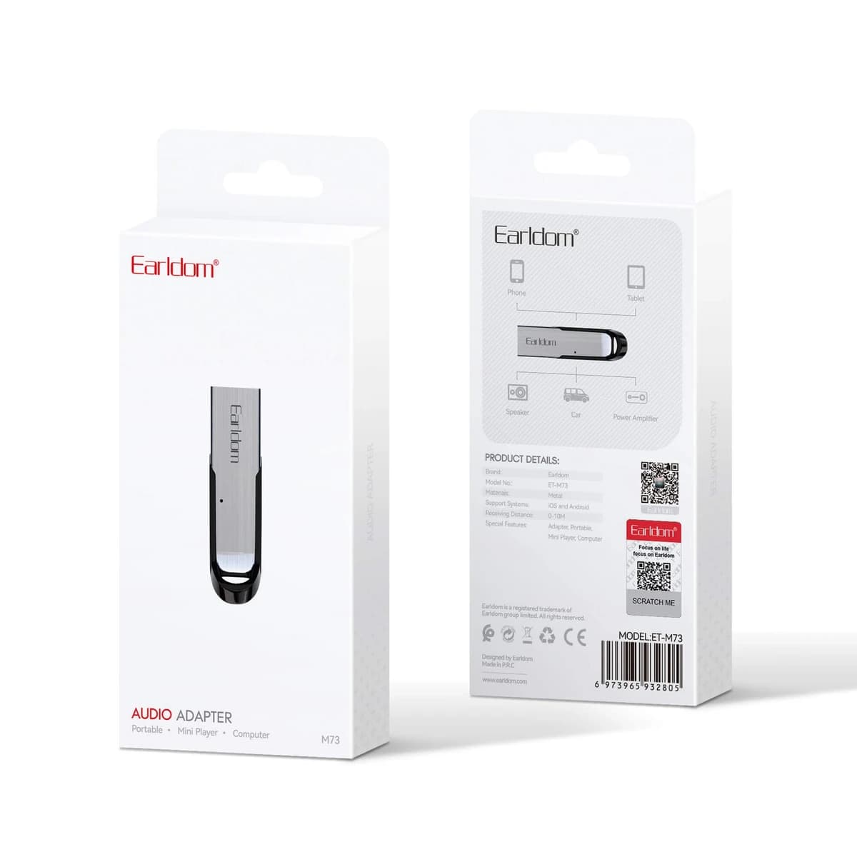 گیرنده بلوتوث Earldom مدل ET-M73 با USB و AUX — تصویر ۷