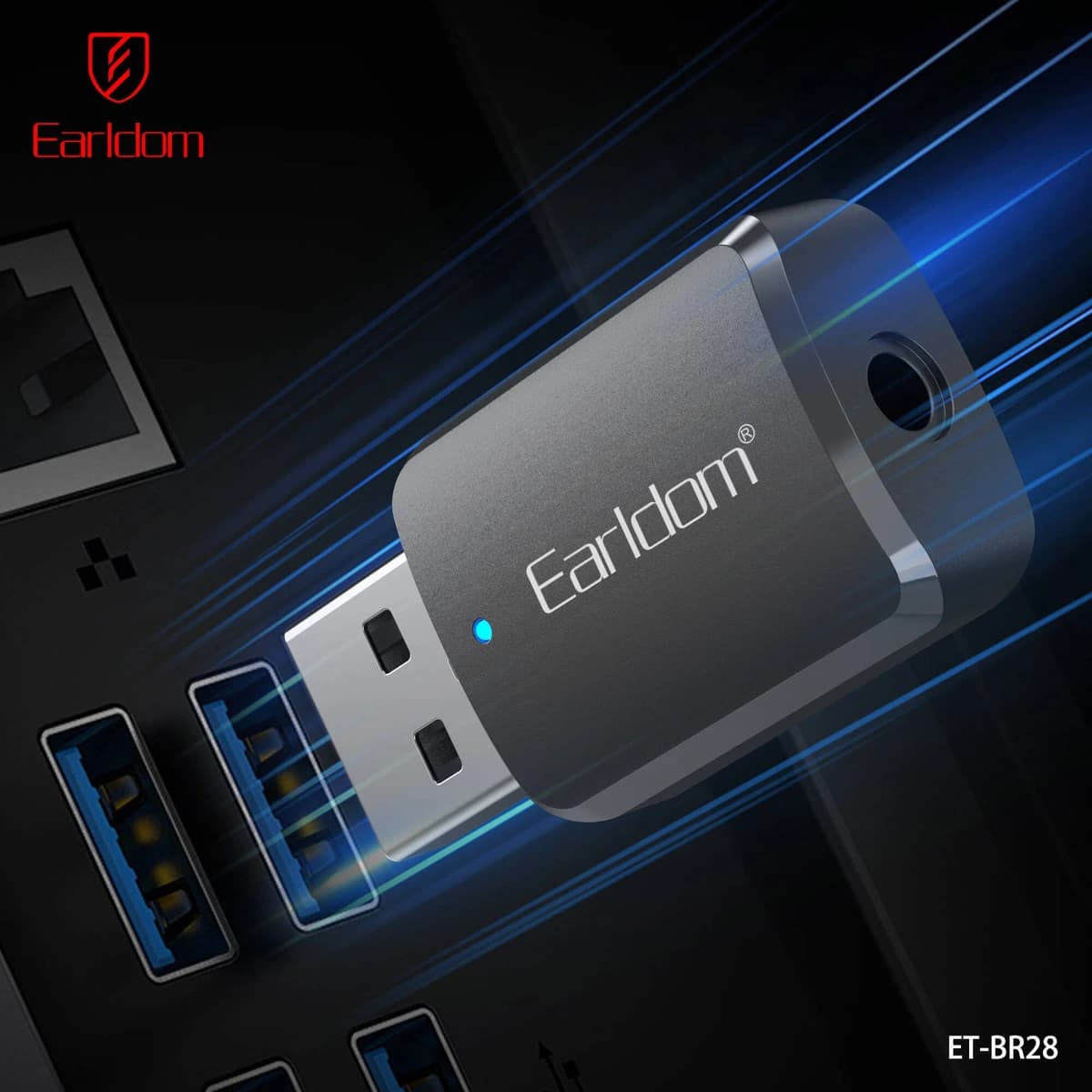 گیرنده بلوتوث Earldom مدل ET-BR28 با خروجی USB و AUX — تصویر ۲