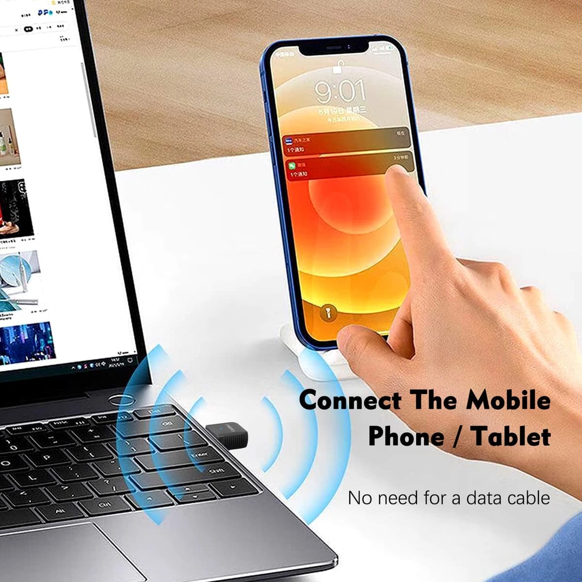 گیرنده بلوتوث Earldom ET-BR27 با خروجی USB-A — تصویر ۴