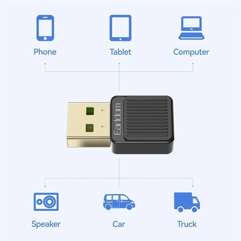 گیرنده بلوتوث Earldom مدل ET-BR09 با USB و AUX — تصویر ۳