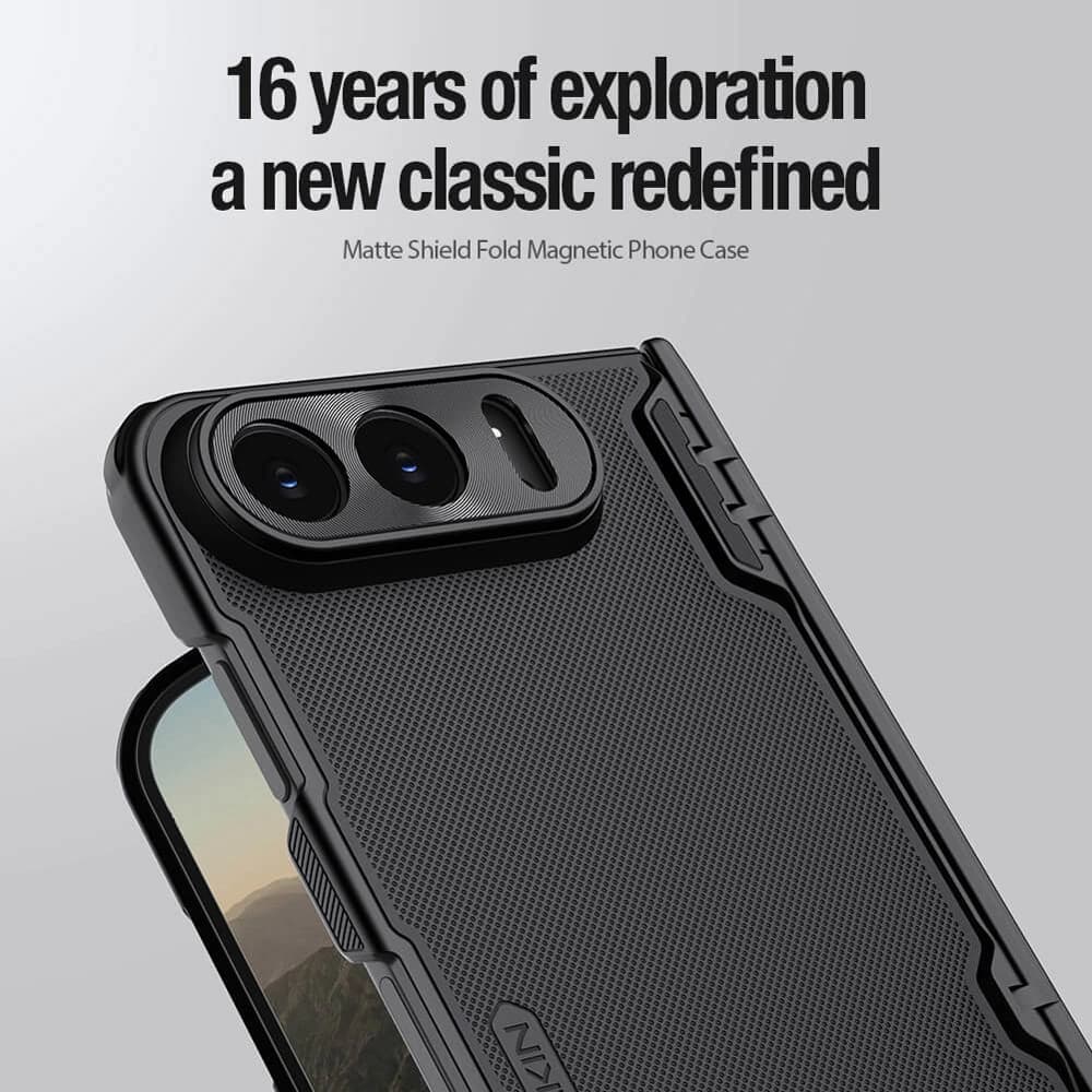 قاب ضدضربه مگنتی iPhone Duo مارک نیلکین مدل Super Frosted Shield Fold — تصویر ۴