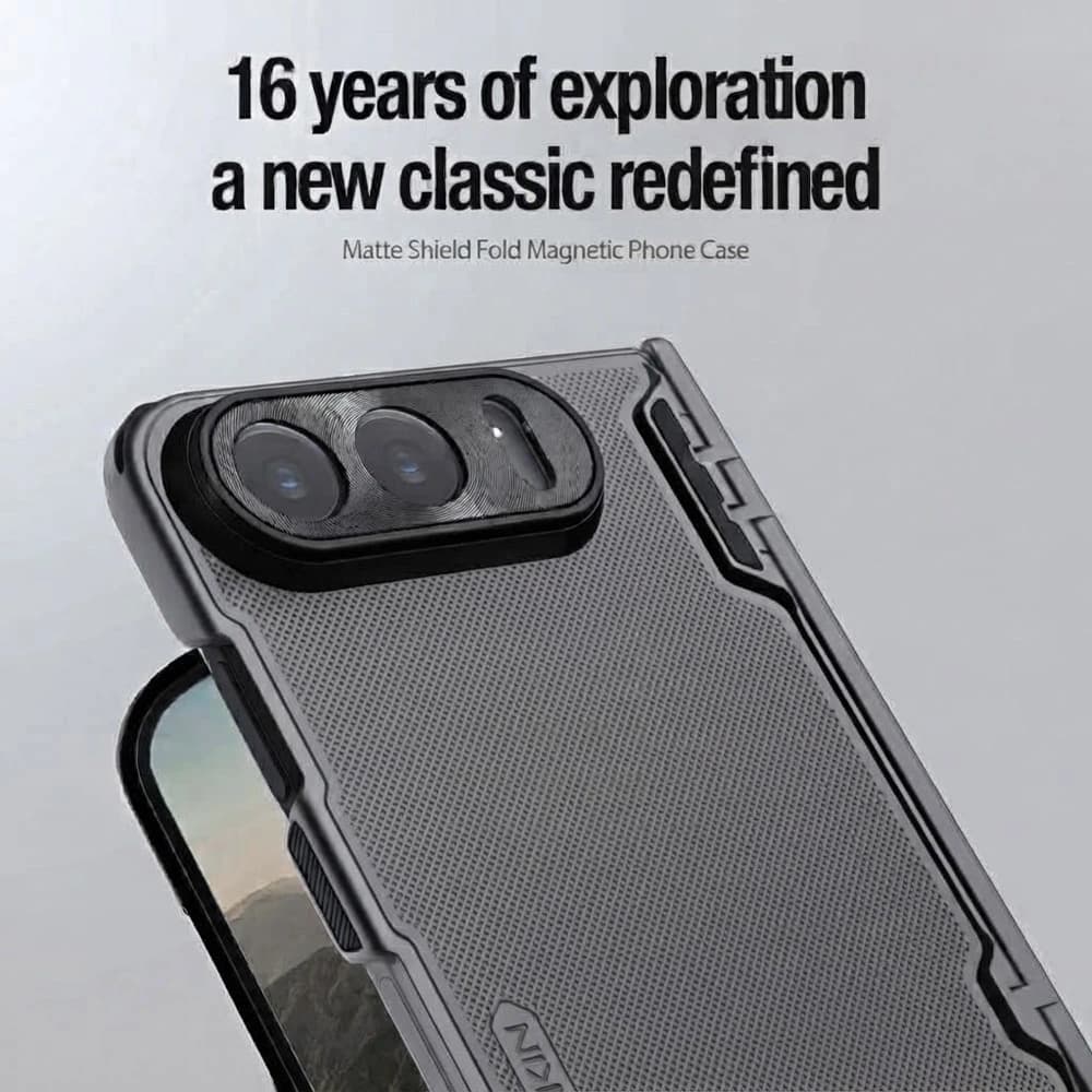 قاب دودی ضدضربه مگنتی iPhone Duo مارک نیلکین مدل Super Frosted Shield Fold — تصویر ۷