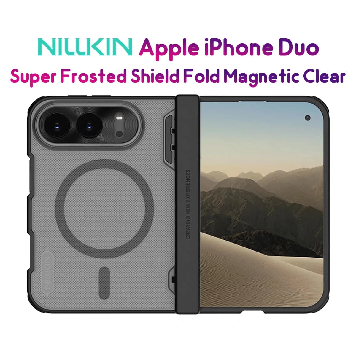 قاب دودی ضدضربه مگنتی iPhone Duo مارک نیلکین مدل Super Frosted Shield Fold