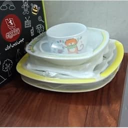 سرویس غذاخوری چینی 5 پارچه کودک زرین — تصویر ۴