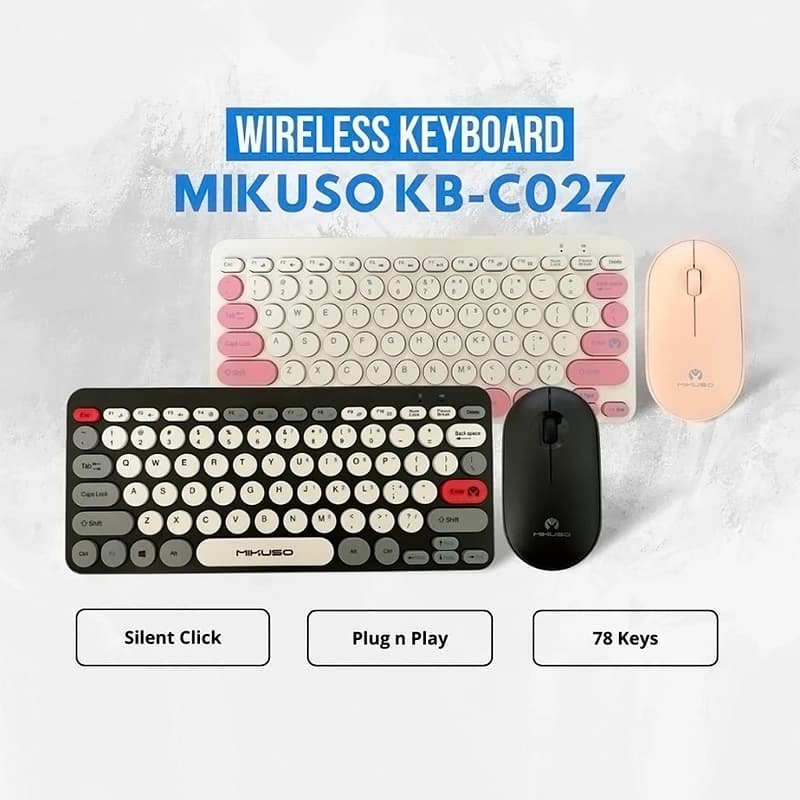 کیبورد و موس بی سیم MIKUSO C027 — تصویر ۴