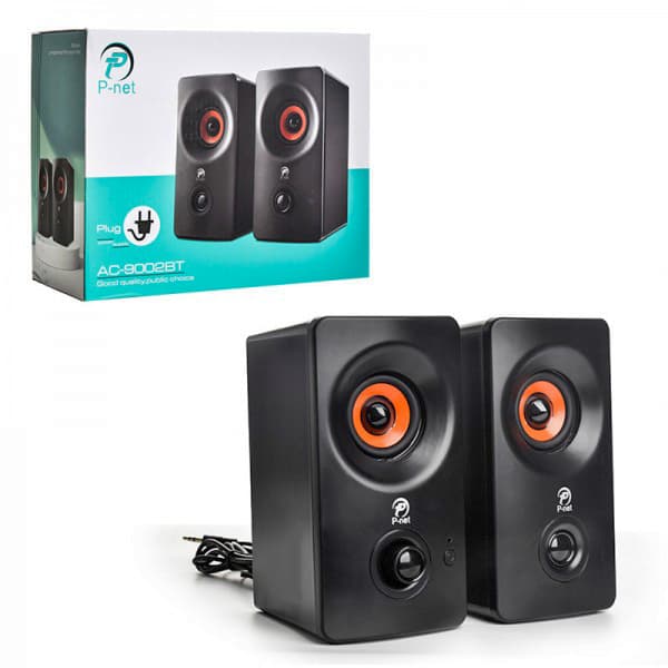 اسپیکر دوتیکه لپ تاپ برقی P-NET AC-9002BT — تصویر ۵