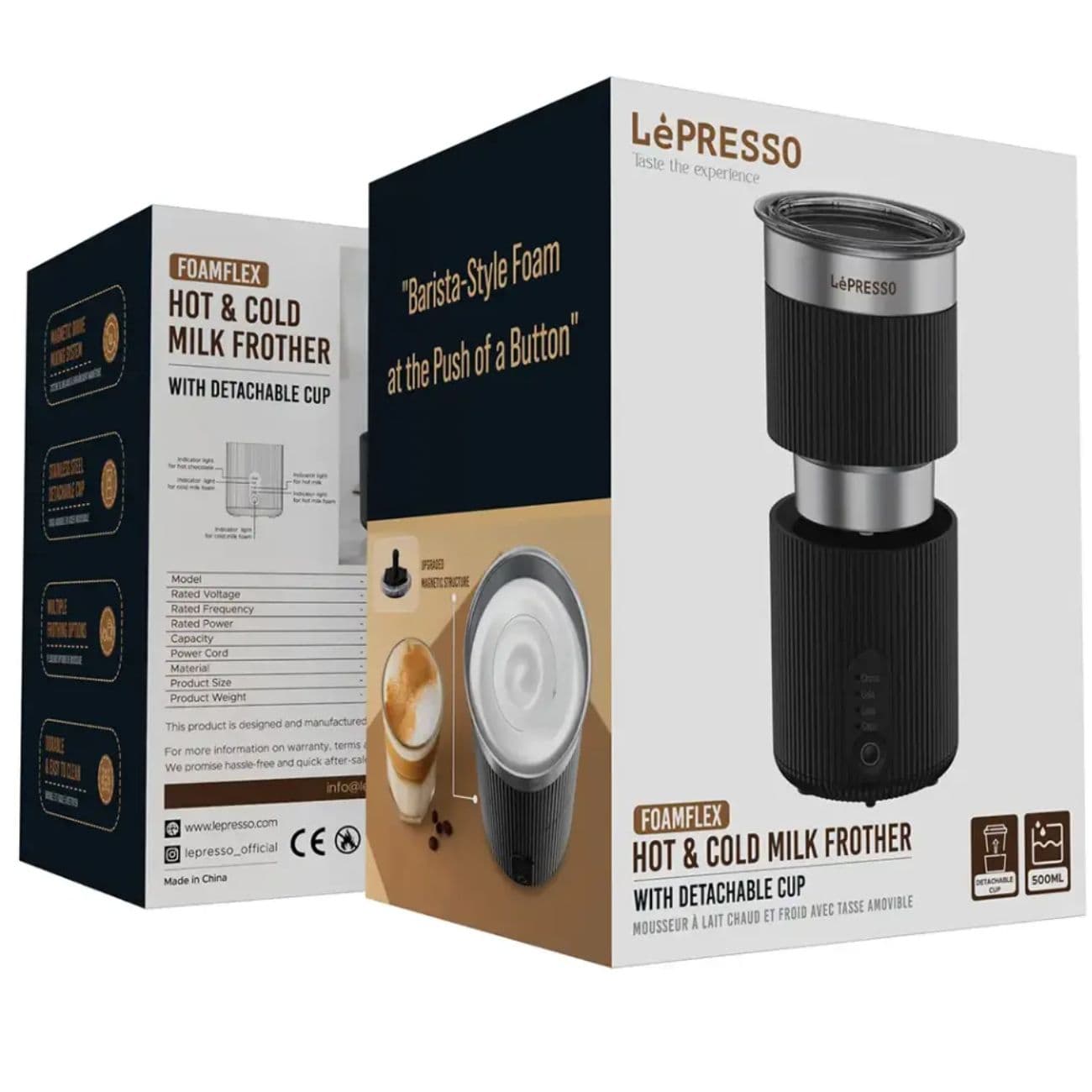 فوم ساز شیر لپرسو LePresso مدل LPCFFMF0099BK ظرفیت 500 میلی لیتر — تصویر ۵