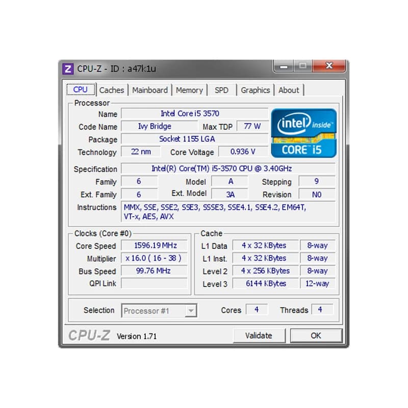 پردازنده مرکزی اینتل Core i5-3570 — تصویر ۳