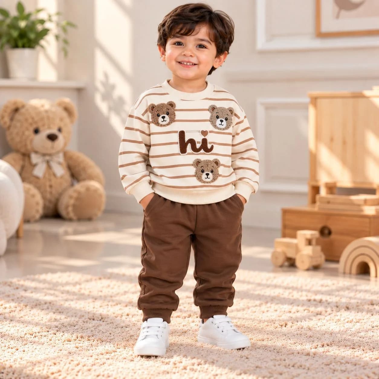 بلوز شلوار اسپرت طرح hi — تصویر ۲