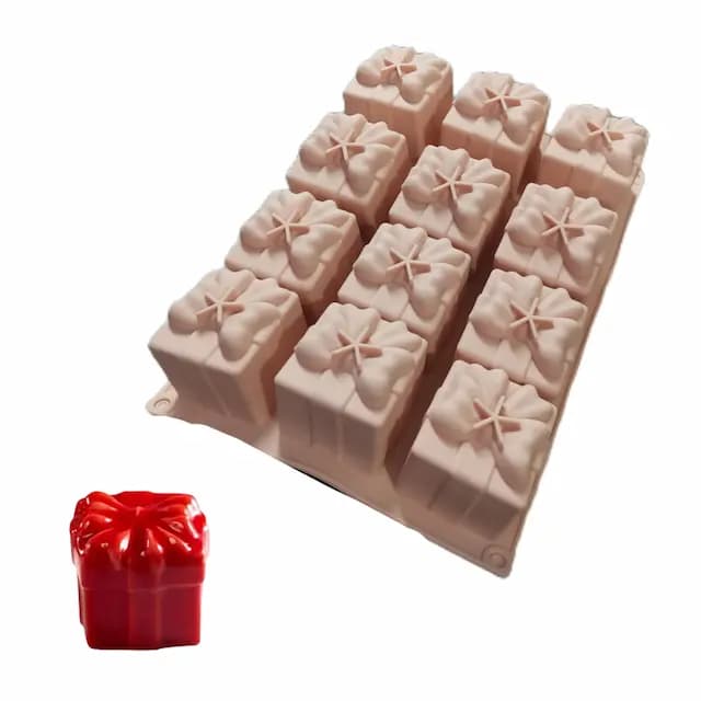 قالب سیلیکون طرح هدیه 12 خانه