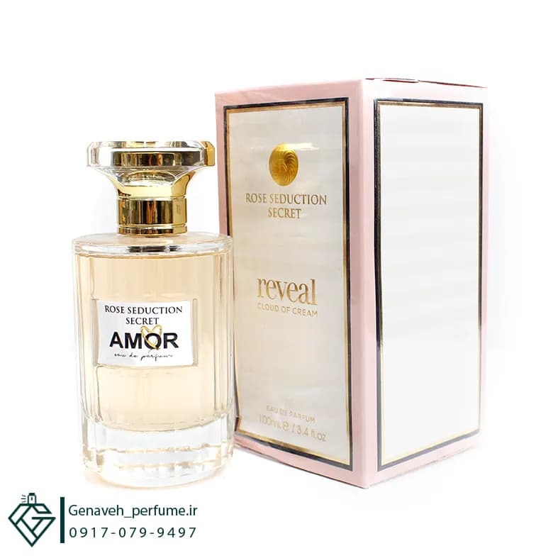 عطر ادکلن فراگرنس ورد AMOR مشابه رز سداکشن سکرت آمور حجم 100 میل