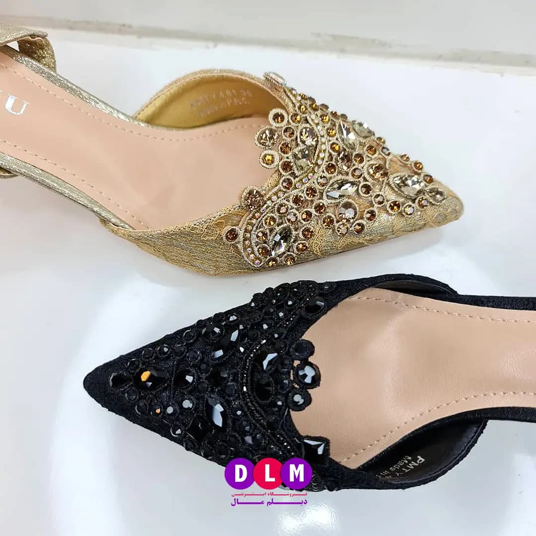 کفش مجلسی زنانه تایو (Taiyu) مدل کریستالی پاشنهدار – طرح اسپرتلوکس — تصویر ۶