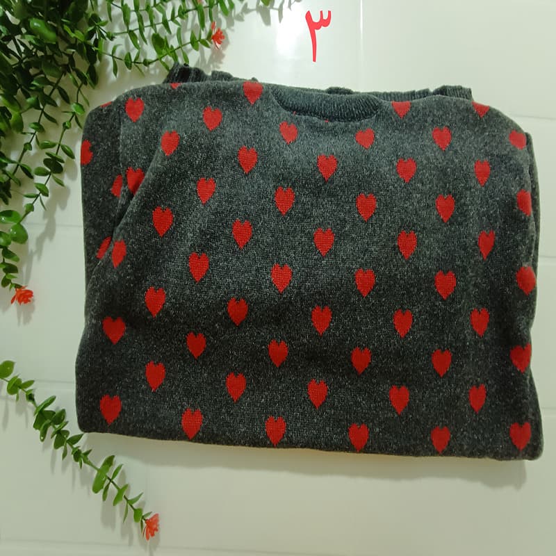 بافت ژاکارد قلبی زنانه — تصویر ۴
