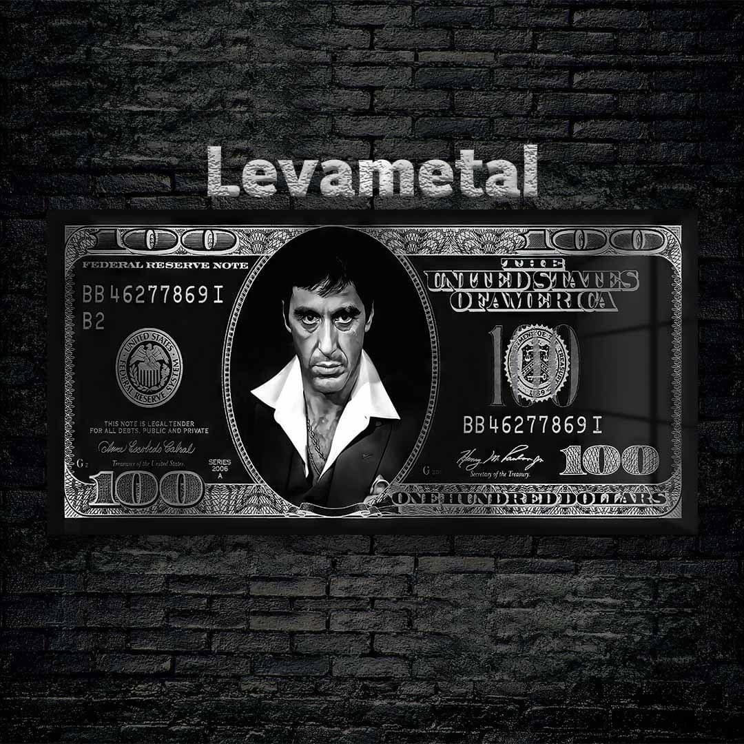 متال پوستر طرح دلار تونی مونتانا Tony Montana از فیلم صورت زخمی Scarface با کد A-561