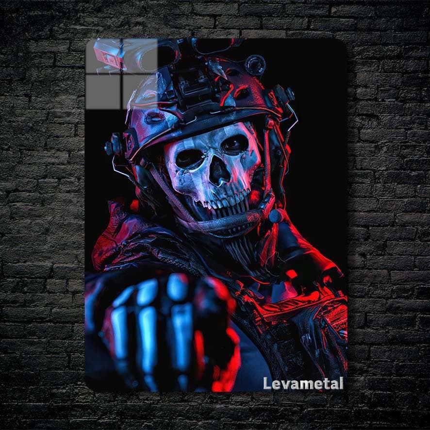 متال پوستر گوست Ghost از بازی کال آف دیوتی Call Of Duty با کد A-446