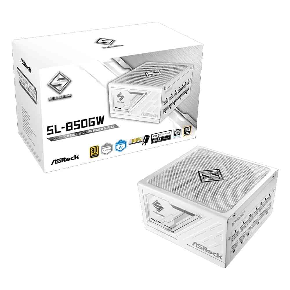 منبع تغذیه کامپیوتر ازراک مدل SL850GW GOLD FULL MODULAR توان 850 وات