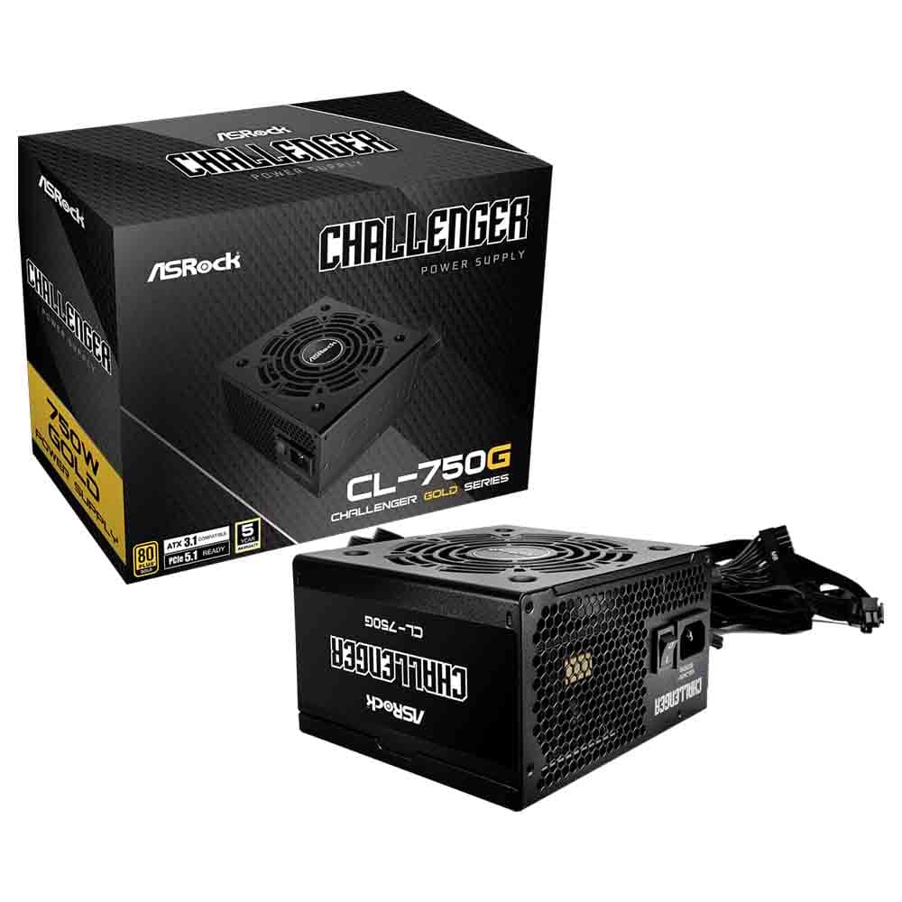 منبع تغذیه کامپیوتر ازراک مدل CL750G 80 PLUS GOLD توان 750 وات