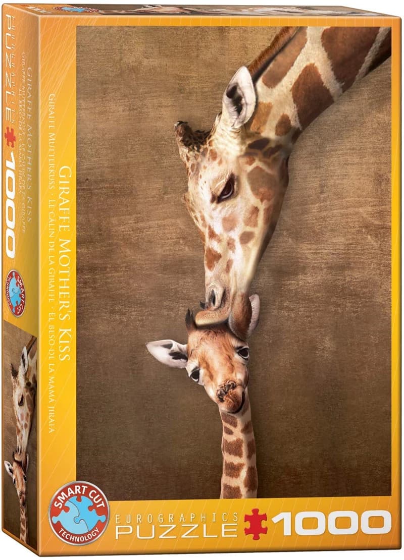 پازل 1000 تكه یوروگرافیک طرح Giraffe Mother’s Kiss كد 0301-6000