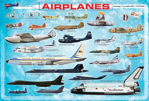پازل 100 تكه یوروگرافیک طرح Airplanes كد 0086-6100 — تصویر ۲