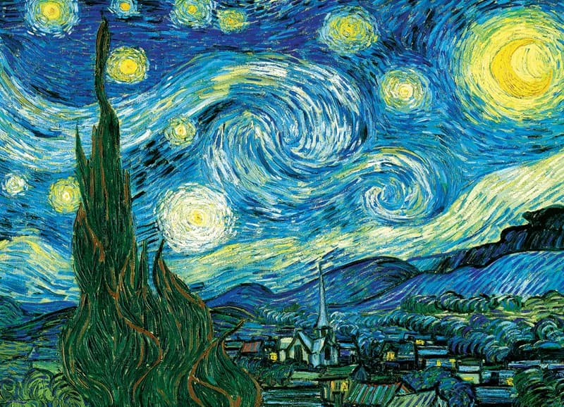 پازل 100 تكه یوروگرافیک طرح Starry Night كد 1204-6100 — تصویر ۲
