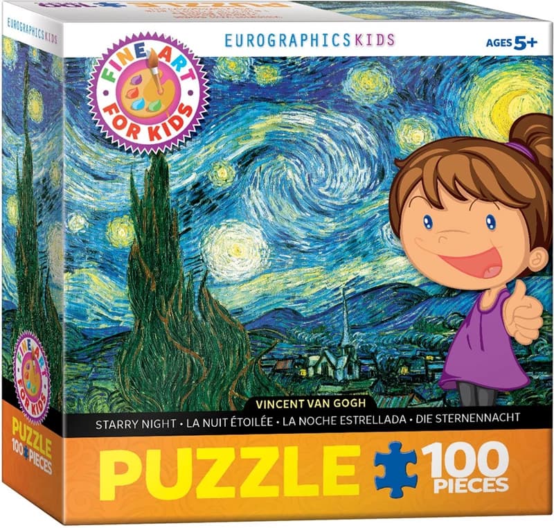 پازل 100 تكه یوروگرافیک طرح Starry Night كد 1204-6100