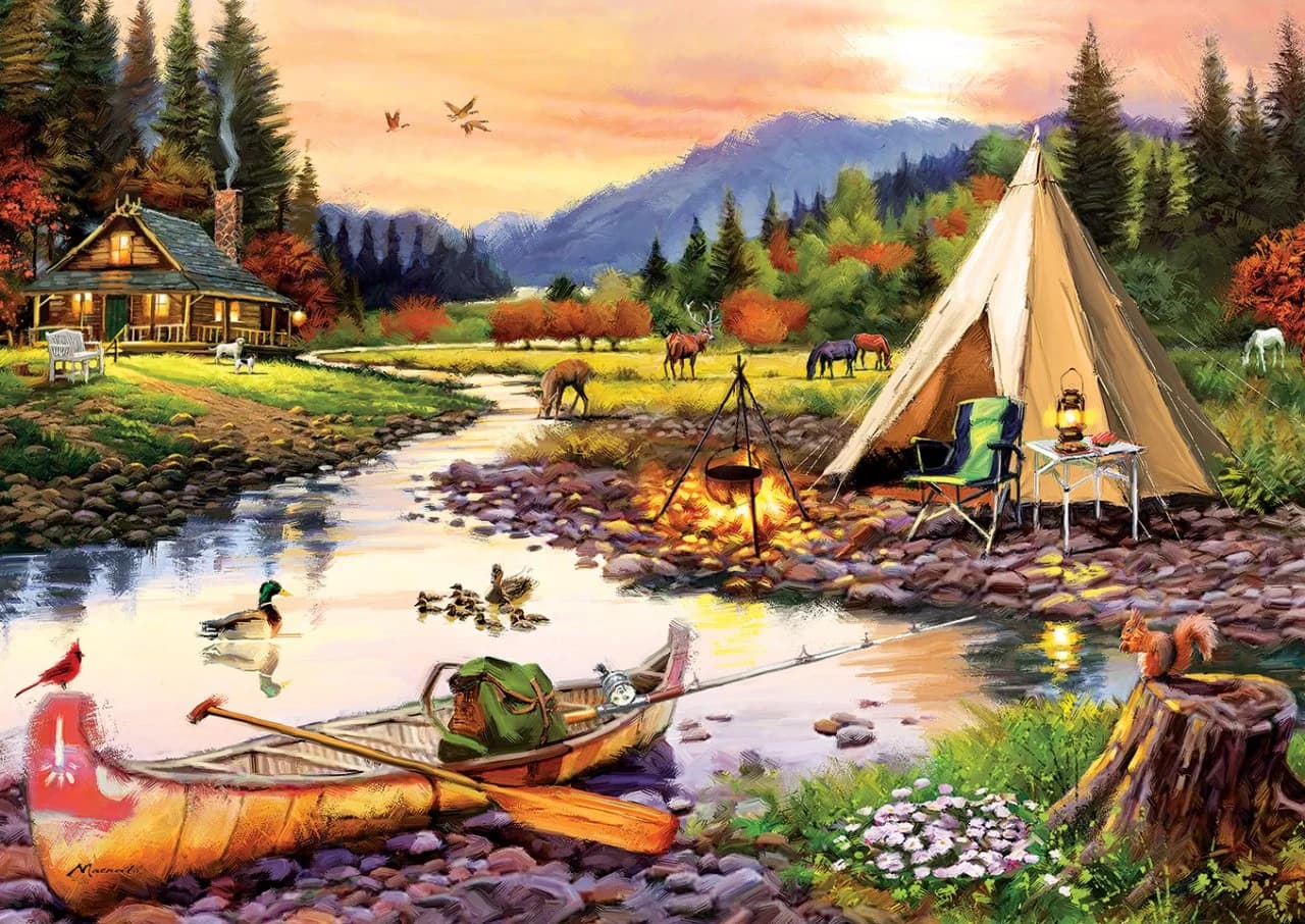 پازل 3000 تكه آرت پازل طرح Camp Friends كد 5520 — تصویر ۲