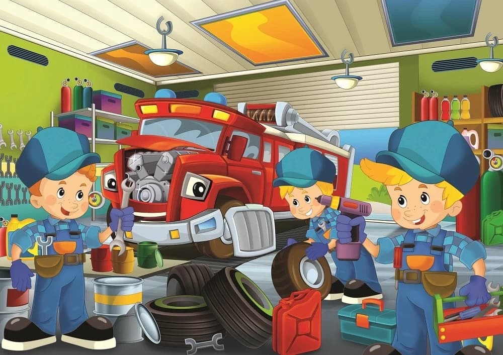 پازل 200 تكه آرت پازل طرح Little Repairmen كد 5641 — تصویر ۳