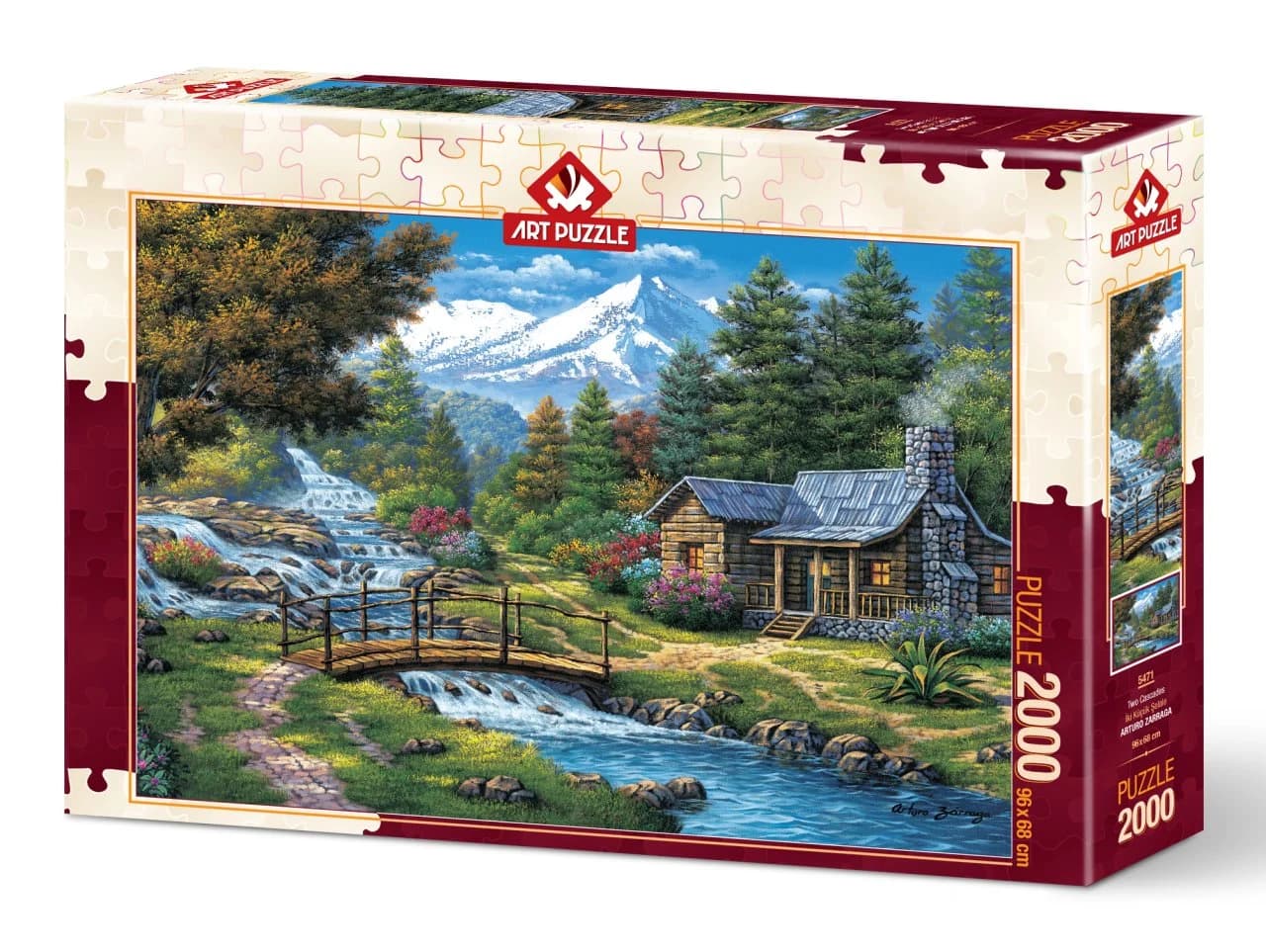 پازل 2000 تكه آرت پازل طرح Two Little Waterfalls كد 5471