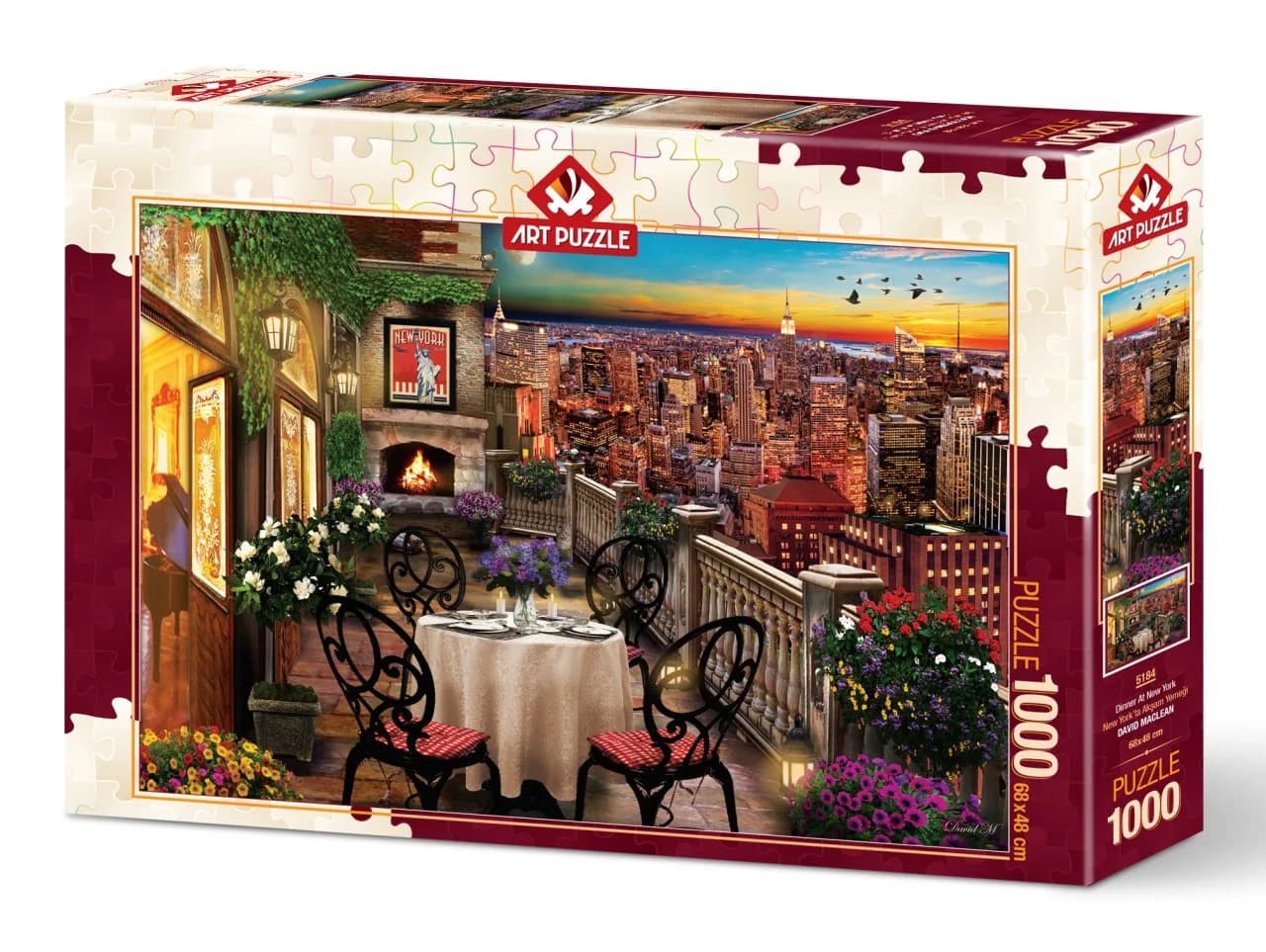 پازل 1000 تكه آرت پازل طرح Dinner in New York كد 5184