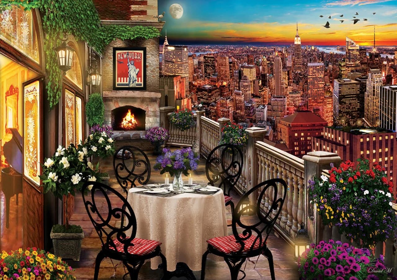 پازل 1000 تكه آرت پازل طرح Dinner in New York كد 5184 — تصویر ۲