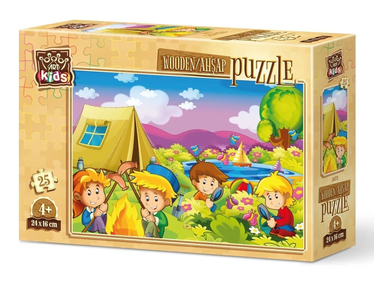 پازل چوبی 25 تكه آرت پازل طرح Curious Campers كد 5872