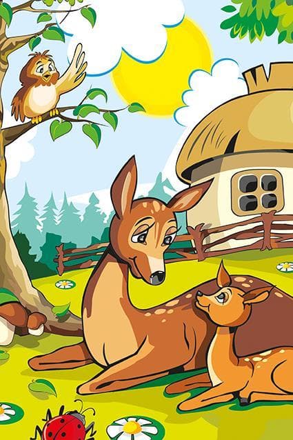 پازل چوبی 25 تكه آرت پازل طرح Mother Deer كد 5871 — تصویر ۲