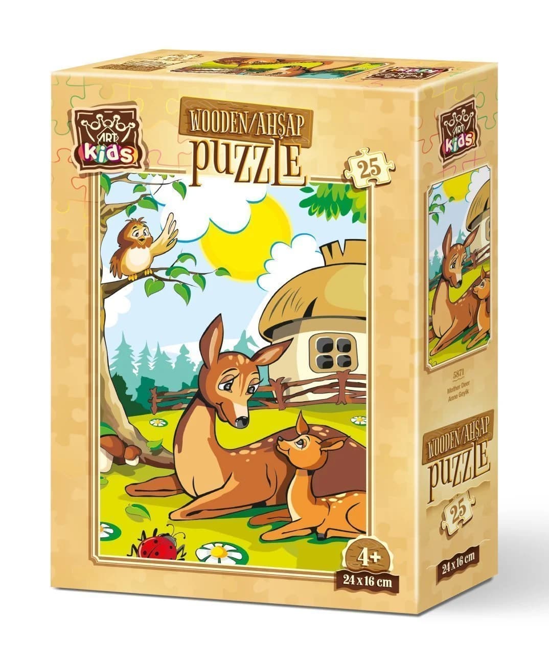 پازل چوبی 25 تكه آرت پازل طرح Mother Deer كد 5871