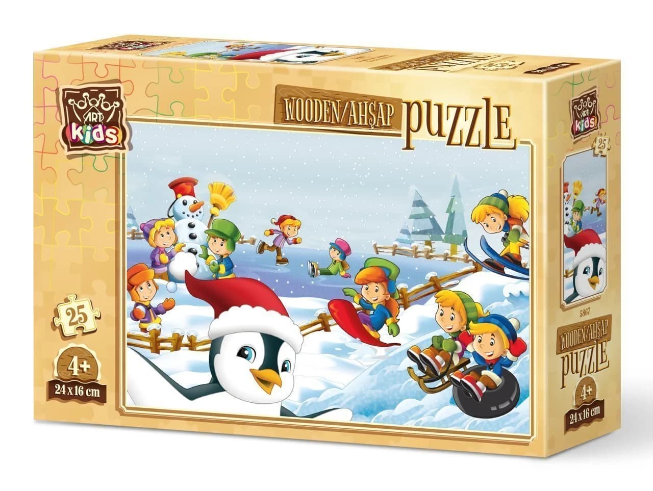 پازل چوبی 25 تكه آرت پازل طرح Winter Athletes كد 5867