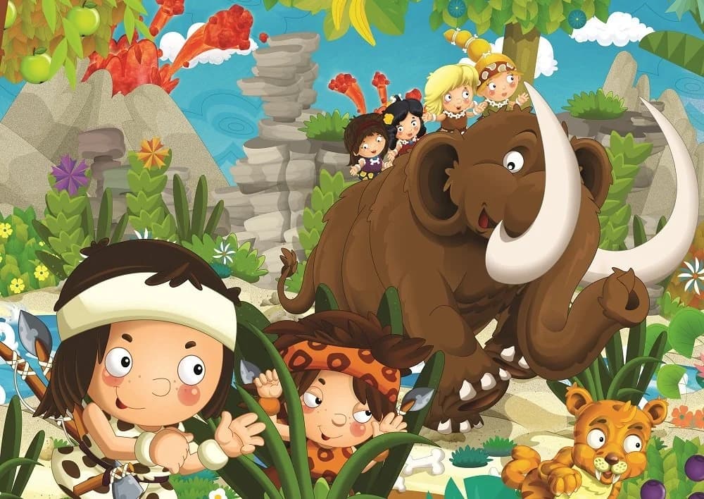 پازل 100 تكه آرت پازل طرح Cave Kids كد 5621 — تصویر ۲
